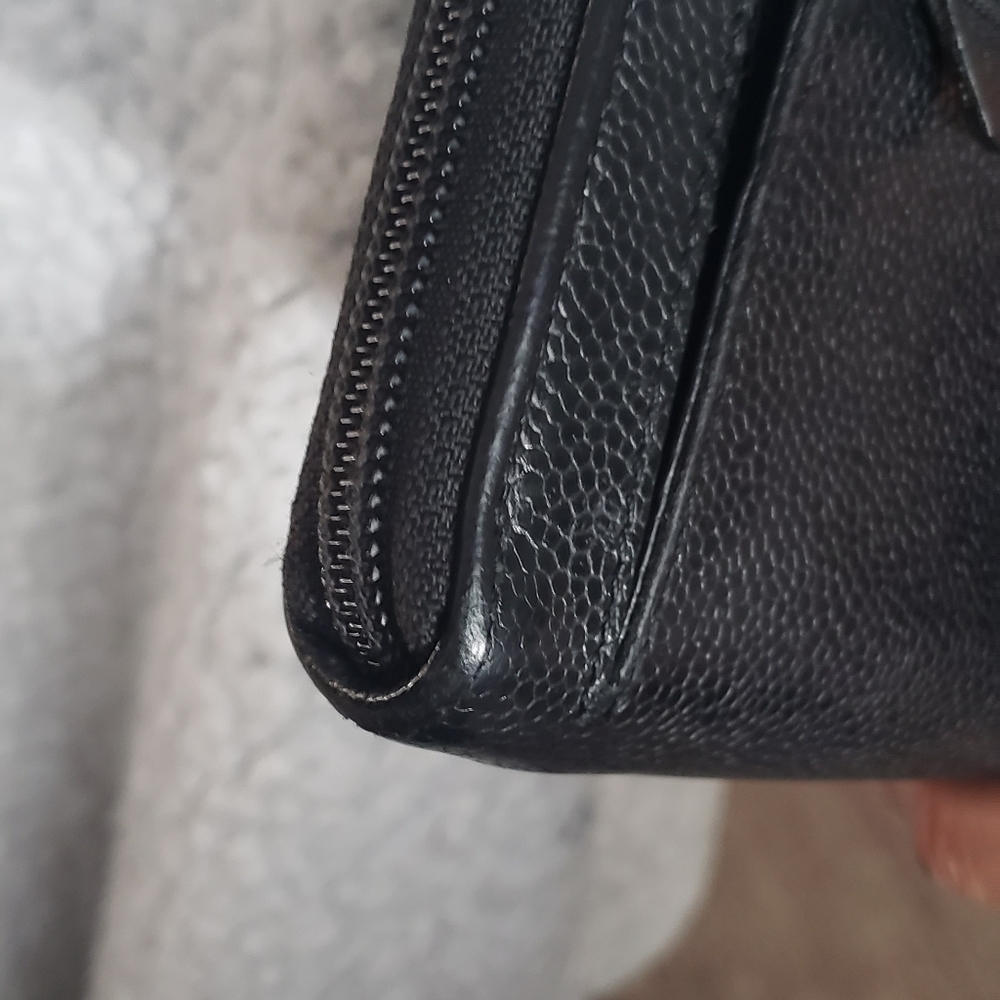 Authentic Pre-owned Chanel Caviar Leather Long Zippy Wallet - Picture 9 of 16